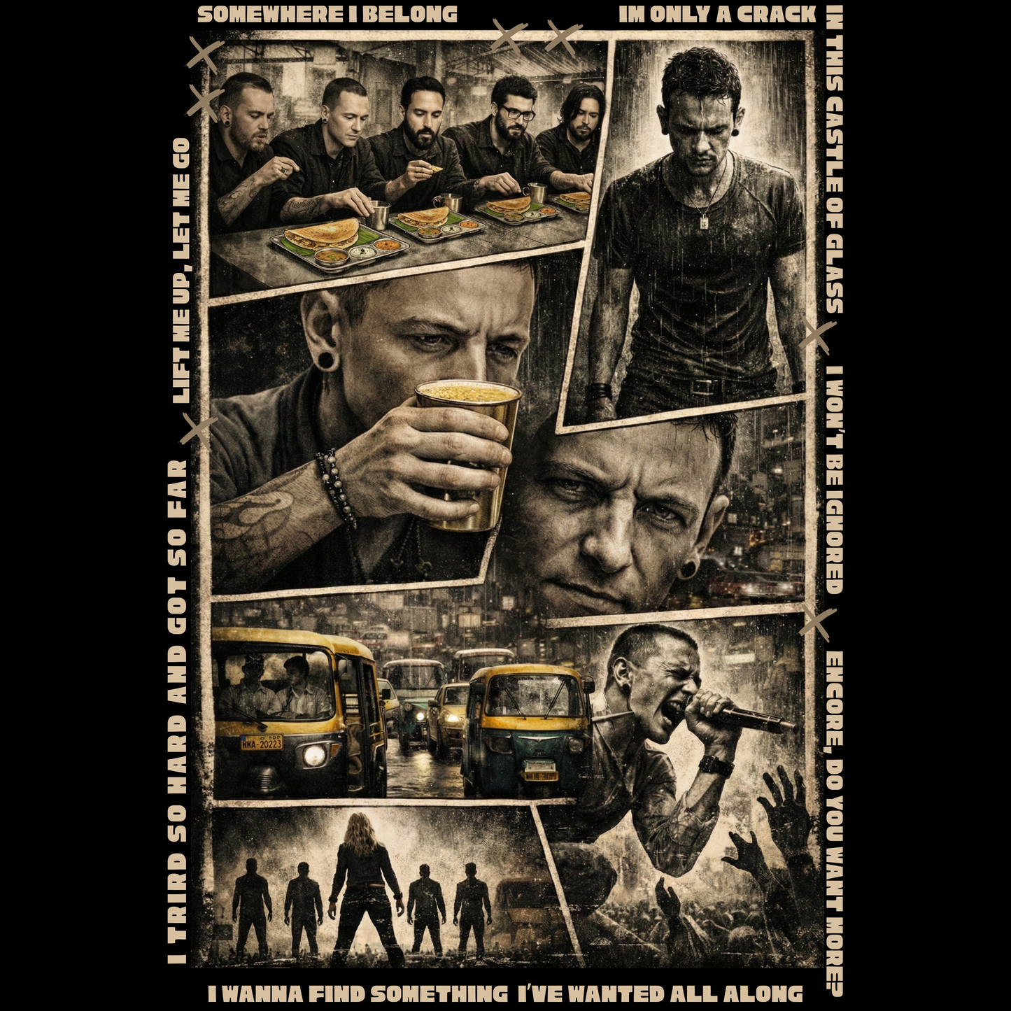 Linkin Park Bangalore Concert Oversized T-Shirt | Absolutely Nothing