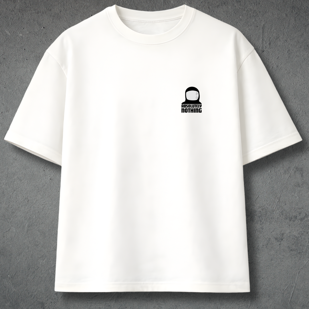 Oversized 240 GSM cotton T-shirt with Survived 2025 graphic – Absolutely Nothing